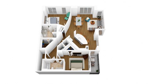 bedroom floor plan an open concept living room and dining room with a wood
